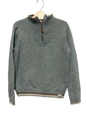 Bonton 1/4 Zip Sweater Size 12 Boys Cotton Wool Preppy